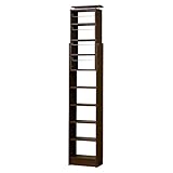 クロシオ 耐震 奥深 天井つっぱり書棚 ブラウン 幅450 x 奥行260 A4本棚 高さ1900~2600mm