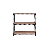 スチールラックのキタジマ アングル棚 3段 幅30×奥行30×高さ75cm ブラック 70kg/段