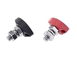 F Fityle 絶縁端子台　　ジャンクション　ブロックパワーポスト　８ミリメートル　耐摩耗性　レッド＆ブラック　2個