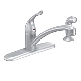 Moen 7430BC Chateau One-Handle Low Arc Kitchen Faucet, Brushed Chrome [並行輸入品]