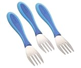 1 X Gerber Graduates BPA Free 3 Pack Graduates Kiddy Cutlery Forks - Blue by NUK [並行輸入品]