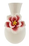 おしゃれ　陶器　花瓶　花器　フラワーベース　ボトル　手作り　部屋　卓上　玄関　インテリア　 飾り　結婚式　お祝い　プレゼント (ホワイト)