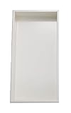 飾り棚 ニッチマイハート スクエアタイプ(縦型) 48X300X600 LED照明:昼白色 台座:木目ホワイト 背面パネル:ブルー マグネットフック無 アクリル棚無