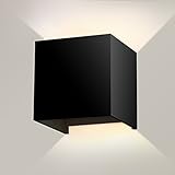 Sumeber LED ウォールライト 室外照明　ウォールライト 門扉用ライト アウトドアライト 铝合金 led 壁掛け照明 屋外照明/軒先/壁掛け/庭先/玄関周り 防水 10W 暖光 (黒)