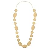 Chew-Choos - 'Cutie Pie' Silicone Teething Necklace - Modern Chic Baby Teether (Navajo White) [並行輸入品