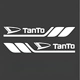 適用 ダイハツ TANTO フェンダー ステッカー 車用 防水 耐熱 簡単取り付け 傷隠し エンブレム デカール シールリア フェンダー ドア サイド ガラス サイドスカート 対応 DIY 外観アップグレード 車 個性化 アクセサリー (ホワイト, ダイハツ TANTO) [並行輸入品]