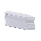 【ノーブランド品】園芸用 ラベル 立型 ラベル 全5色 10x 2cm 100枚 再利用可能 (ホワイト)