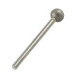 SODIAL(R)直径8ミリメートルラウンドボールヘッドポリッシャーダイヤモンドマウントポイント10個