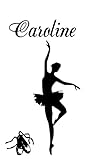 バレリーナCaroline名Letters Childrens部屋ビニール壁アートステッカーデカール