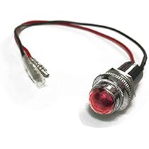 LEDパイロットランプ付ナンバープレート枠 レッド ジェットイノウエ トラック用 LED パイロットランプ 24V (レッド