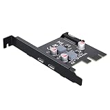 Paopaoldm PCIe to Type C アダプターカード 2ポート PCI Express PD 20W 充電 拡張カード 内蔵USBハブ PCI-E アドオンカード R Type C 拡張カード