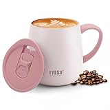 TYESO マグカップ 蓋付き 473ml セラミックコーティング 真空断熱 ステンレス製 保温 保冷 二重構造 コーヒーカップ 家庭用 オフィス プレゼント