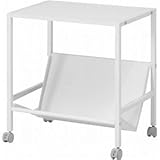 ファイルワゴン 【1段】 キャスター付き 幅55cm×奥行37cm ホワイト（白） (オフィス収納用品)