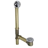 Westbrass WB79220CP Trip Lever Tubular Bath Waste and Overflow Assembly in Brass with Polished Chrom