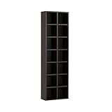 arne 本棚 日本製 完成品 2列 7段 幅50cm 高さ170cm 可動棚 シェルフ コミック収納 ラック H-001 2×7 ダークブラウン