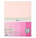 Recollections Cardstock Paper, 8 1/2 X 11 Pink Buttons - 50 Sheets by Recollections