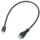 KAUMO USB PD トリガーケーブル 12V (USB-C/ネジ止め端子) 30cm