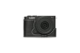 Panasonic S9用ハンドメイド本革ハーフカメラケースバッグカバー ブラック