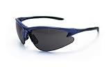 SAS Safety 540-0711 DB2 Eyewear with Clamshell, Shade Lens/Blue Frame by SAS Safety