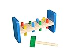 銀行をたたきます 27 x 9 x 4 cm の木のおもちゃのハンマー銀行