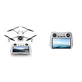 DJI Mini 3(DJI RC付属)– 4K HDR動画撮影、38分飛行時間、縦向き撮影、たくさんのインテリジェント機能を搭載した、折りたたみ式軽量ミニカメラドローン グレー + DJI RC - 送信機 軽量ボディ フルHD画面