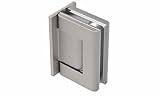 CRL BrushedステンレスBilobaフルバックプレートwall-to-glassヒンジ/ Hold Open