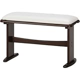 不二貿易 ベンチ ホワイト/ブラウン 10599