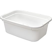 Amazon.co.jp: 簡易梱包 角型タライ 60型 白 水抜栓付（約56L 