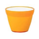 日用品雑貨 生活用品 インテリア 雑貨 ガーデニング イタリア製樹脂ポット COCCO(コッコ) 17cm (穴無し) オレンジ 2個入り
