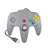 N64スタイルコントローラー 有線USB3用 グレー