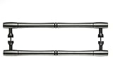 Top Knobs M727-18 Pair Nouveau Bamboo Back to Back Door Pull Pewter by Top Knobs