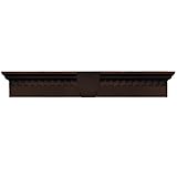 Buildersエッジ060020633009 33 5 / 8 " x 6 "クラシックDentilウィンドウヘッダー009、Federalブラウン