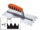 Kraft Tool ST408PF Saw tooth V-Notch Trowel with ProForm Handle [並行輸入品]