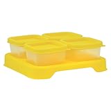 green sprouts Fresh Baby Food 4 Piece Unbreakable Cubes, Yellow, 2 Ounce by green sprouts