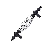 Dovewill 磁器　地中海スタイル　黒と白　ドア取っ手 引き出し　ハンドル　取っ手　ノブ