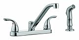 Design House 525048 Ashland Low Arch Kitchen Faucet with Sprayer, Polished Chrome [並行輸入品]