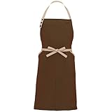 アイトス 胸当てエプロン(コードレーン配色) 022/ブラウン AZ-8651