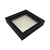 COZENTA 標本箱 シーラケース 蝶 小型 木製 (ブラック 外寸18x18x3.8cm 内寸14x14x1.8cm)