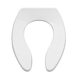American Standard 5905.110.020 Extra heavy-duty細長いCommercial Toilet Seat with EverClean、ホワイト