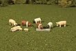 Bachmannシーンscapes-miniature figures-pigs (9ピース/Pak)Hoスケール、マルチカラー