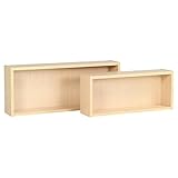 arne 壁掛け棚 ウォールラック シェルフ 大小同色2個セット 薄型 WallBoxSeven Etype ナチュラル