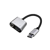 SNNY Type-C→3.5mmイヤホンジャック変換ケーブル 2in1 通話＆音楽鑑賞と充電が同時に実現 3.5mm変換アダプタ USB-Cオーディアダプタ Type-Cから3.5mmに 同時充電可