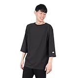 [チャンピオン] 七分袖Tシャツ フットボールT ヨーク切り替え ヘビーウェイト クルーネック T1011 ドライタッチ 丸胴仕様 ティーテンイレブン 3/4スリーブフットボールTシャツ Made in USA C5-P405 メンズ ブラック M