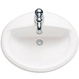 American Standard 0475.047.021 Aqualyn Self Rimming Countertop Sink with Center Hole Only and Tapere