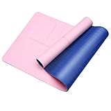 YEAKOO ヨガマット 10mm 183*80cm TPE素材 幅広 初心者 エクササイズマット フィットネスマット トレーニングマット