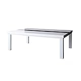 【単品】こたつテーブル 長方形(120×80cm)【VADIT】ラスターホワイト 鏡面仕上げ アーバンモダンデザインこたつテーブル【VADIT】バディット