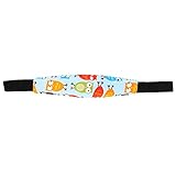 Lovoski ベビー　ベビーカー　カーシート用　昼寝サポーター　ヘッドホルダー　ベルト　サポート　バンド　姿勢調整　全5色 - ライトブルー