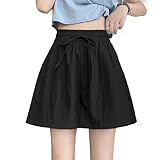 ショートパンツ レディース 冷感 ハーフパンツ ゆったり 短パン おしゃれ ショート ルームパンツ ycF236blk-M
