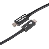 Sonnet Thunderbolt 5ケーブル 2.6フィート / 0.8m - Intel認証、80Gbps、240W充電、8Kビデオ、Thunderbolt 3、Thunderbolt 4、USB4、USB-Cデバイスと互換性あり。
