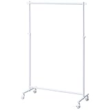 山善(YAMAZEN) 頑丈 ハンガーラック キャスター付き おしゃれ YIH-S(MWH) ホワイト(つやなし)